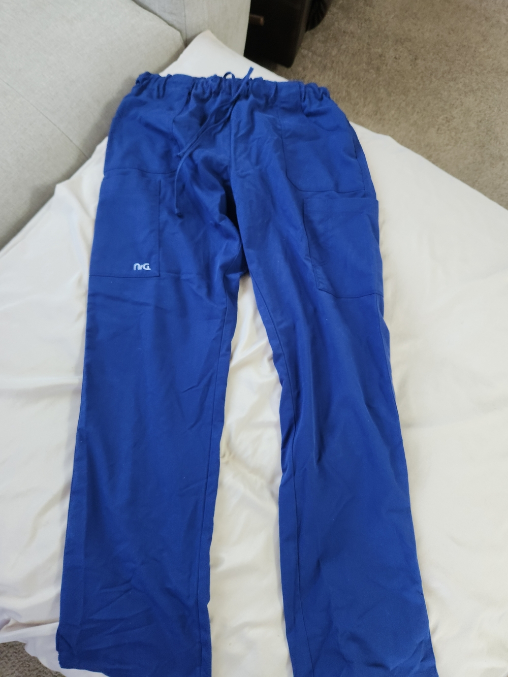 Nrg Blue Drawstring Scrub Pants